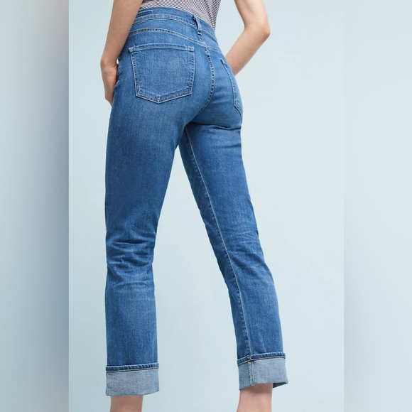 Citizens of Humanity Jazmin High-Rise Ankle Cuffed Slim Straight Jeans - Picture 2 of 13